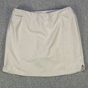 Adidas Golf Skort Women's M Beige Stretch Athletic Tennis Skirt 31" Waist